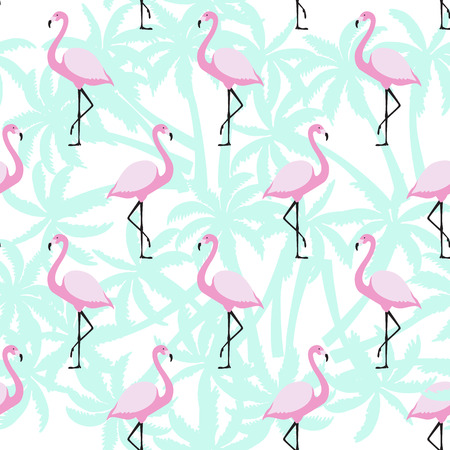 Flamingo seamless pattern. Vector illustrationのイラスト素材