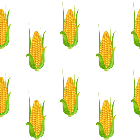 Seamless pattern with corn. Vector illustrationのイラスト素材