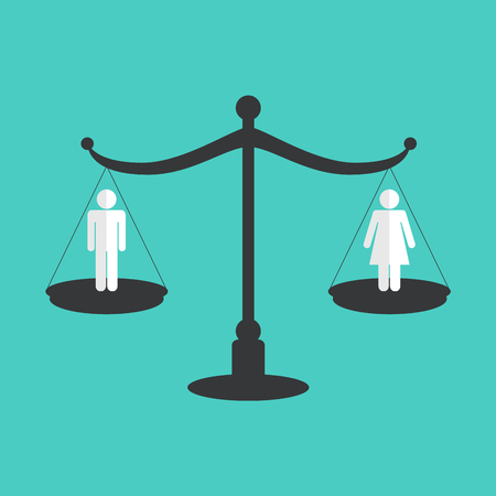Gender equality concept. Vector illustrationのイラスト素材