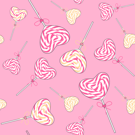 Candy lollipops seamless pattern. Vector illustrationのイラスト素材