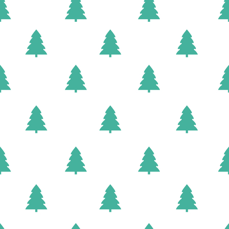 Seamless pattern with christmas tree on a white background. Vector illustrationのイラスト素材