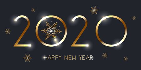 Happy New Year 2020. Vector illustration eps 10のイラスト素材