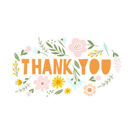 Thank you. Vector lettering illustration.のイラスト素材