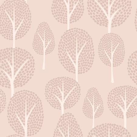 Trees seamless pattern Vector illustrationのイラスト素材