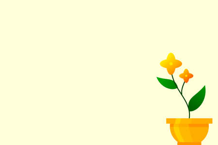 Indoor and outdoor landscape garden potted plants isolated on white. Vector set green plant in pot, illustration of flowerpot bloomのイラスト素材