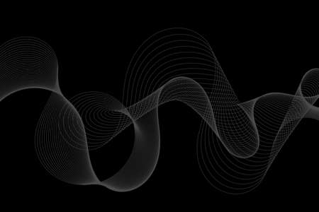 Abstract wave element for design. Digital frequency track equalizer. Stylized line art background....