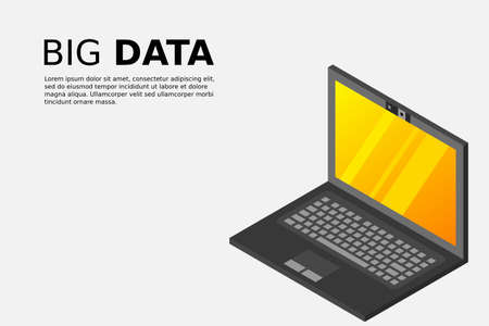 Isometric vector set of computer laptop tablet pc and smart-phone. 3d devices on modern background.のイラスト素材