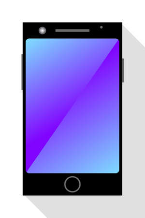 modern smartphone on white background. Vector illustratorのイラスト素材