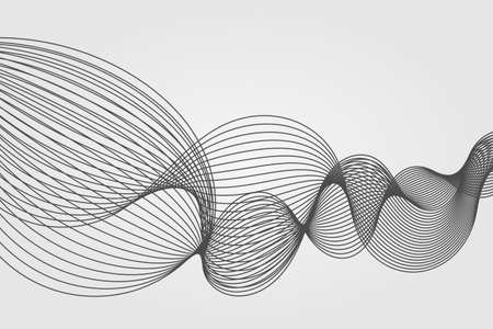 Abstract wave element for design. Digital frequency track equalizer. Stylized line art background. Vector illustrationのイラスト素材