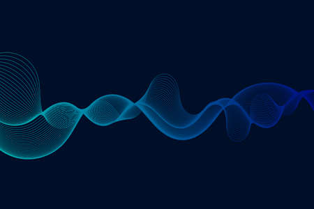 Abstract wave element for design. Digital frequency track equalizer. Stylized line art background....