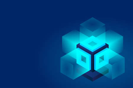 Server. Digital space. Data storage. Data center. Big Date. Conceptual illustration, data flow....