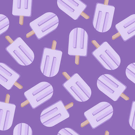 Seamless pattern cute ice cream. Seamless summer pattern with ice cream. Creative childish...