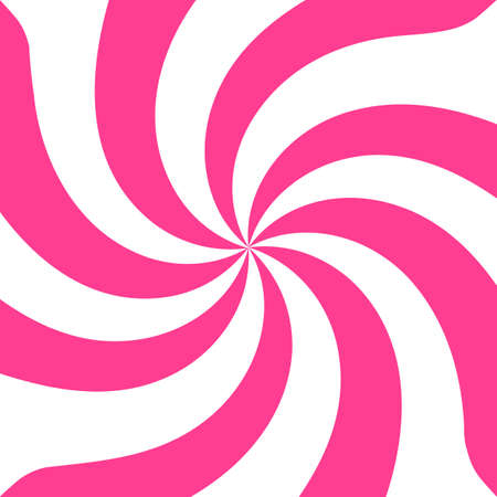 Sweet pink candy abstract spiral background. Vector illustrationのイラスト素材