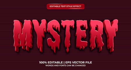 Mystery editable text effect. Blood text styleのイラスト素材