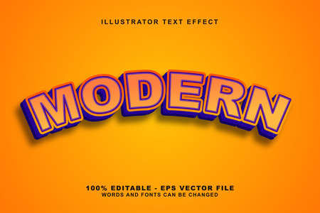 Modern, 3d editable text effect orange gradation Premium Vectorのイラスト素材