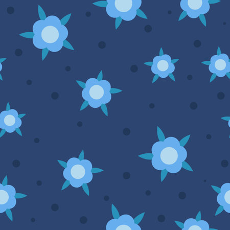 Trendy seamless pattern with hand drawn decorative flowers. Floral vector pattern for textile, print, gift wrap, manufacturing. Vector illustrationのイラスト素材