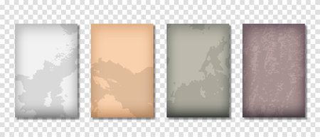 Collection of old paper textures. Newspaper with old grunge vintage unreadable paper texture background. Retro paper background. Vector illustrationのイラスト素材