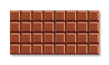 Milk chocolate bar isolated background. Vector illustrationのイラスト素材