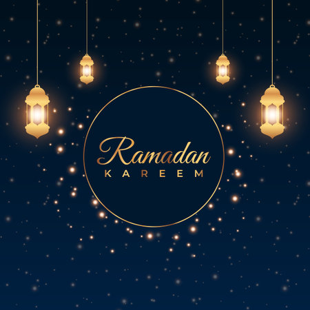 Ramadan background for social media post design template. Islamic banner ad with luxury black gold effect. Ramadan poster. Vector illustrationの写真素材