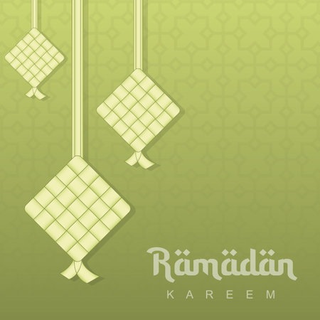 Ramadan kareem background design for greeting card, banner, event, or poster. Ramadan kareem stylish Islamic background. Islamic background. Vector illustrationのイラスト素材