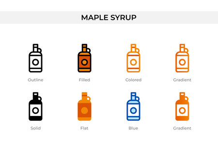 maple syrup icon in different style. maple syrup vector icons designed in outline, solid, colored, filled, gradient, and flat style. Symbol, logo illustration. Vector illustrationのイラスト素材