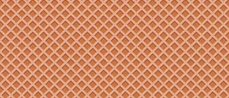 Seamless realistic wafer pattern. Wafer background. Ice cream cone vector texture. Sweet dessert wafer background. Appetizing repeat wafer texture. Vector illustrationのイラスト素材