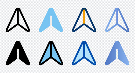 Navigation icons in different style. Navigation icons. Different style icons set. Vector illustrationのイラスト素材