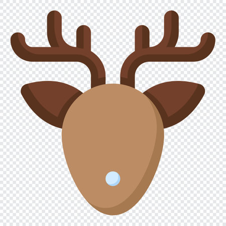 Deer head icon. Simple illustration of deer head. Vector illustrationのイラスト素材