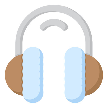 Winter earmuff icon. Warm winter earmuff. Simple illustration of winter earmuff. Vector illustrationのイラスト素材