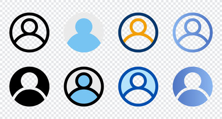 Avatar icons in different style. Avatar icons. Different style icons set. Vector illustrationのイラスト素材