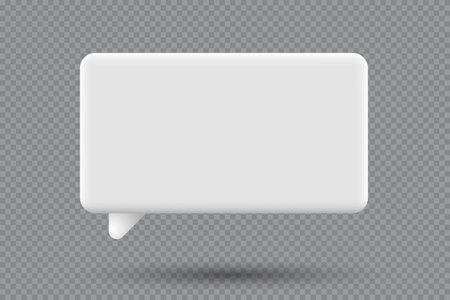 3d speech bubble icon. 3d chat icon. Chat message icon. White text box. Blank white speech bubble pin. Vector illustrationのイラスト素材