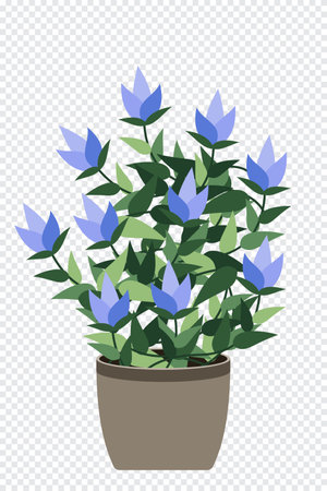 Home plant. Potted plant isolated. Decorative green houseplant in pot. Plant in pot. Vector illustrationのイラスト素材