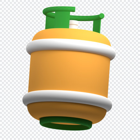 Gas cylinder in 3d render design. Fuel gas tank. 3d rendering illustrationの写真素材