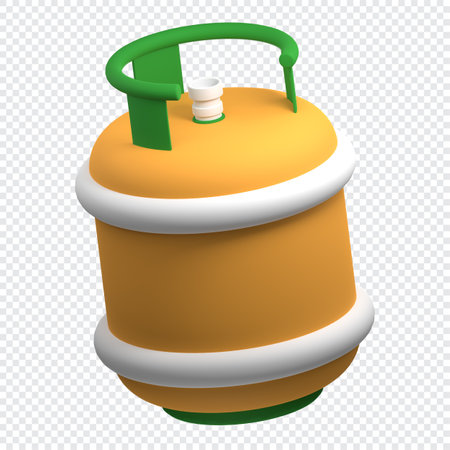 Gas cylinder in 3d render design. Fuel gas tank. 3d rendering illustrationの写真素材
