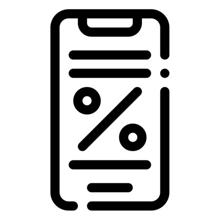 Discount Icon. Digital marketing concept. Outline iconのイラスト素材