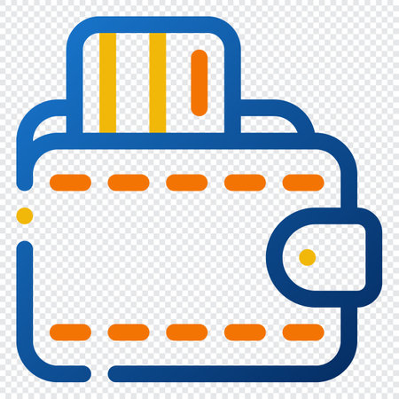 Wallet Icon. Digital marketing concept. Outline color iconのイラスト素材