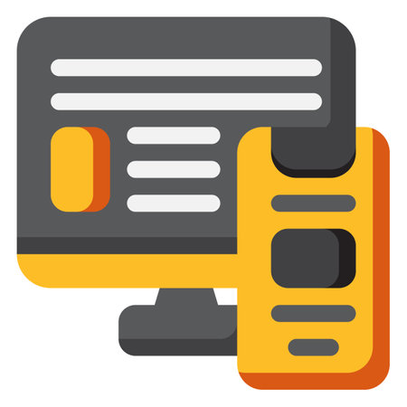 Devices Icon. Digital marketing concept. Flat iconのイラスト素材