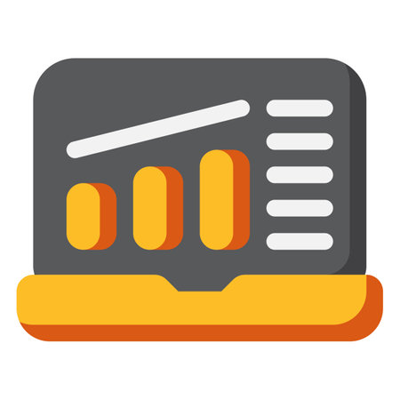 Graphs Icon. Digital marketing concept. Flat iconのイラスト素材