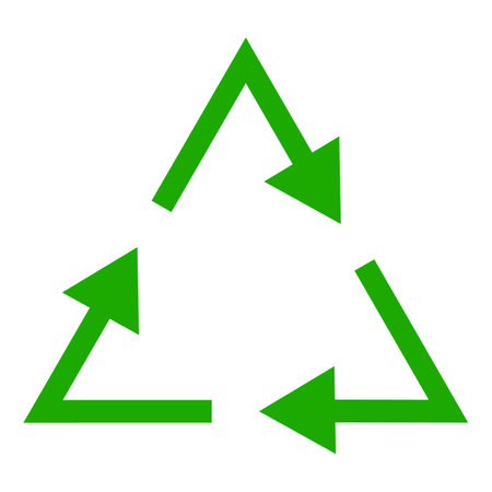 Recycle symbol icon. Green recycle or recycling arrows icon. Vector recycle signのイラスト素材