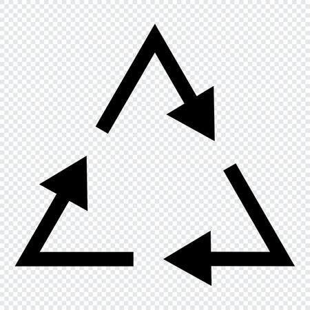 Recycle symbol icon. Recycle or recycling arrows icon. Vector recycle signのイラスト素材