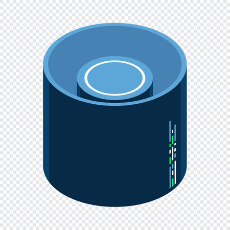 Isometric cloud database. Cloud computing and File cloud storage. Modern technology. Vector illustrationのイラスト素材