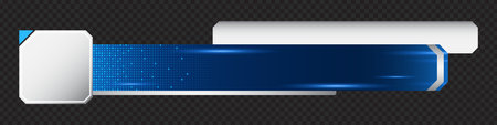 Futuristic design lower third banner. Broadcast news lower third banner template design. Lower third bar template for breaking news. Video headline titleのイラスト素材