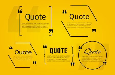 Quote blank with text bubble with Commas. Vector template for note,message, comment. Dialog box.のイラスト素材