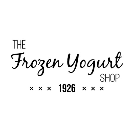 Ice Cream Design Badges and Labels. Vector Illustration. Ice Cream Logo design element. Retro label for Ice Cream Shop. Vintage Emblem Creamery. Ice Cream and Frozen Yogurt Logos. Summer badges.のイラスト素材