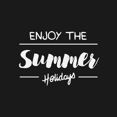 Vector enjoy summer quote. Hello Summer vector illustration. Vector hand lettering inspirational typography poster hello summer. Summer fun. Summer fun quote. Handwritten summer lettering. Summer cardのイラスト素材