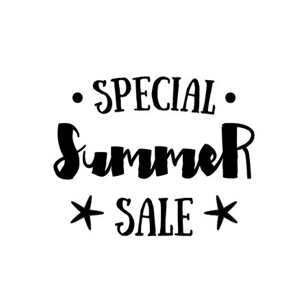 Summer Sale badge, Summer sale label, Summer sale banner. Vector watercolor banner with ink splashes. SALE Summer poster. Vector illustration. Special offer. Big Summer sale banner. Big Discountのイラスト素材