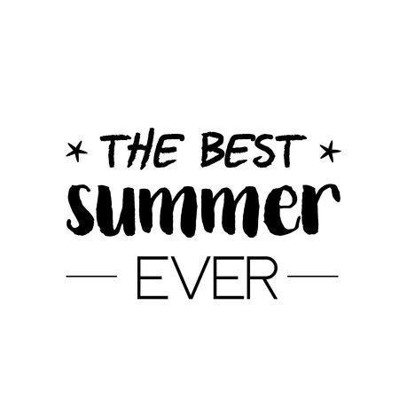 Summer Time logo Template. Vector Typographic Design Label. Summer Holidays lettering. Summer party, Enjoy The Summer, tropical paradise, sea, sunshine, weekend tour, beach vacation, adventure labelのイラスト素材