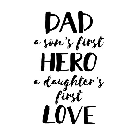 Fathers Day inspirational poster. Handwritten modern brush lettering card for dad. Photo overlay for fathers day. Happy Father's Day Retro typographic vector design element. Calligraphic quoteのイラスト素材