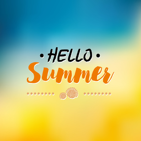 Enjoy The Summer Time logo Template. Vector Typographic Design Label. Holidays lettering.  Tropical party paradise, sea, sunshine, weekend tour, beach vacation, adventure labelのイラスト素材