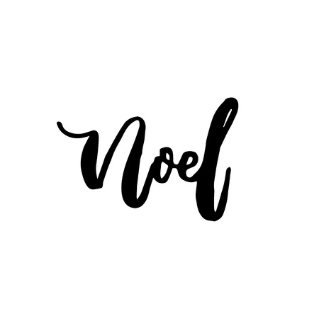 Merry Christmas card with calligraphy "Noel". Template for Greetings, Congratulations, Housewarming posters, Invitations, Photo overlays. Vector illustrationのイラスト素材